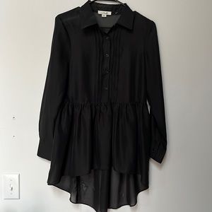 High low sheer peplum